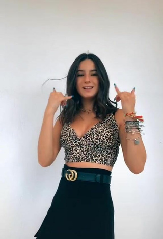 4. Titillating Rebecca Gradoni in Leopard Crop Top