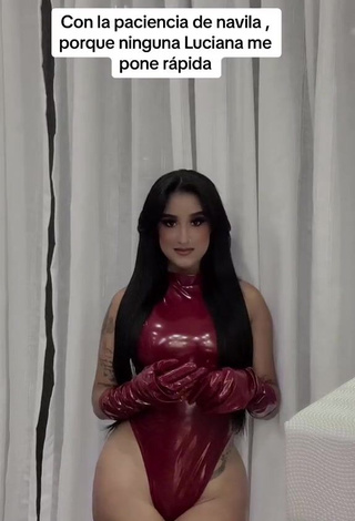 Seductive Jenny Camacho in Red Bodysuit