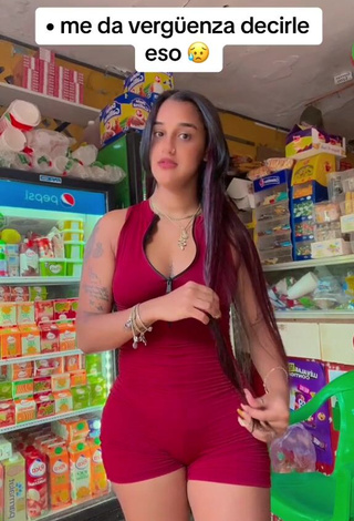 4. Beautiful Jenny Camacho Shows Cleavage in Sexy Red Overall