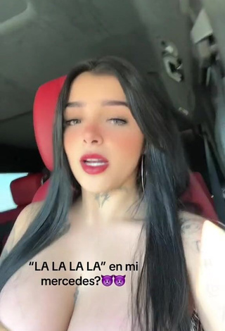 2. Karely Ruiz Demonstrates Attractive Cleavage in a Car (Side Boob)