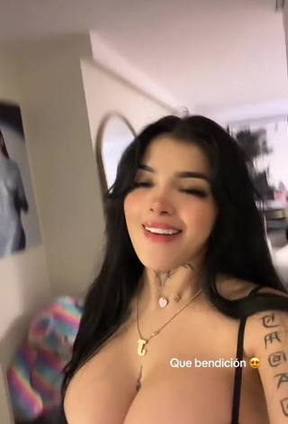 2. Cute Karely Ruiz Shows Cleavage (Side Boob)