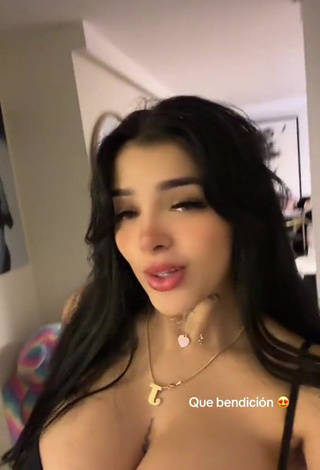 5. Cute Karely Ruiz Shows Cleavage (Side Boob)