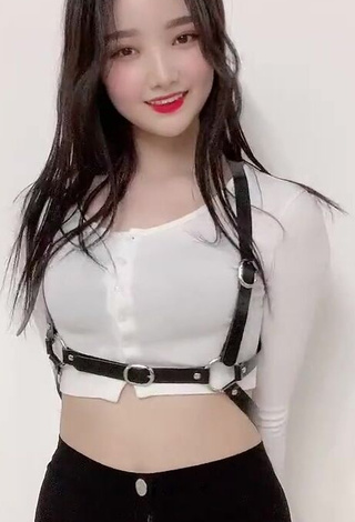 Yu Baek-hap in Inviting White Crop Top