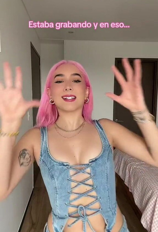 Sexy Lily Garcia Shows Cleavage in Crop Top (Side Boob)