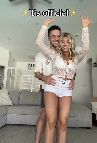 Sexy Mariah and Bill Shows Cleavage in White Crop Top