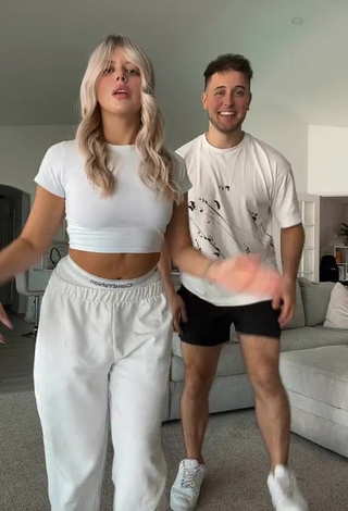 3. Luscious Mariah and Bill in White Crop Top