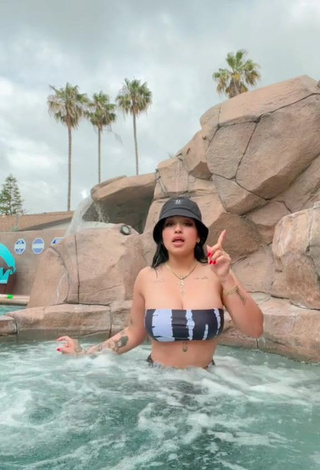 Sultry Marlene Santana Shows Cleavage in Bikini Top at the Pool