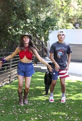 McKenzi Brooke in Inviting Red Crop Top