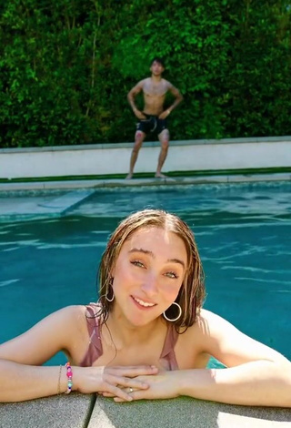 Luscious McKenzi Brooke Shows Cleavage in Bikini at the Pool (Side Boob)