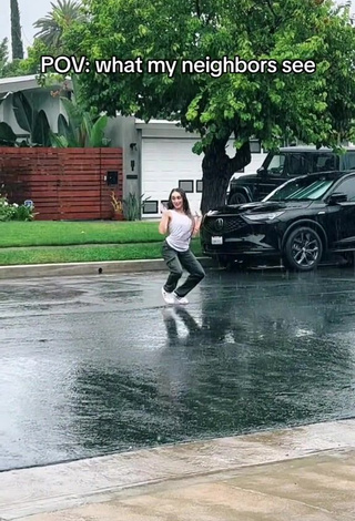 4. Luscious McKenzi Brooke in White Tank Top in a Street