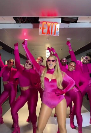 5. Luscious Meghan Trainor Shows Cleavage in Pink Bodysuit