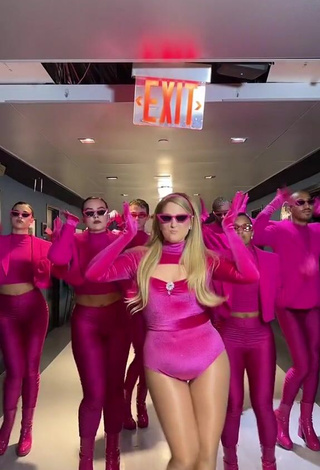 6. Luscious Meghan Trainor Shows Cleavage in Pink Bodysuit