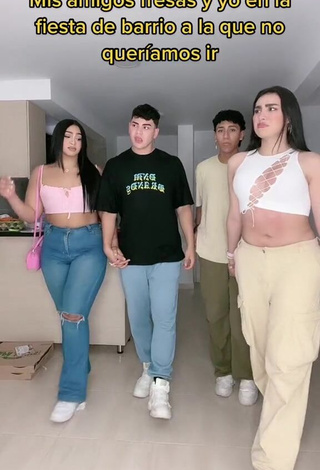 Mirandah Looks Fine in White Crop Top (Side Boob)