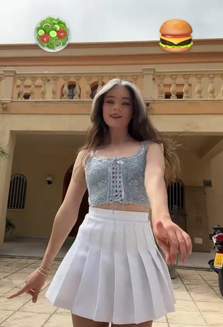 3. Hottie Nadine Breaty in White Skirt