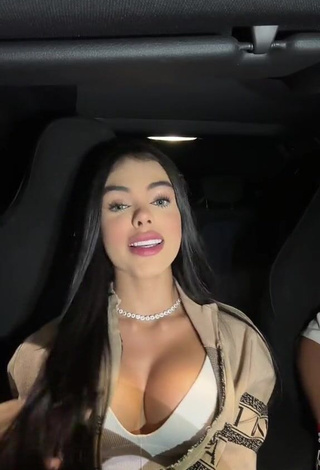 priv_mav is Showing Magnetic Cleavage in a Car (Side Boob)