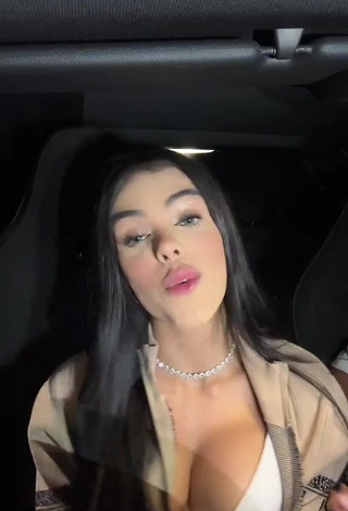 4. priv_mav is Showing Magnetic Cleavage in a Car (Side Boob)