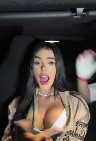 6. priv_mav is Showing Magnetic Cleavage in a Car (Side Boob)