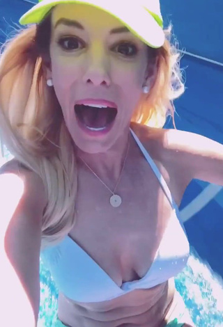 4. Beautiful Rebecca Zamolo Shows Cleavage in Sexy White Bikini