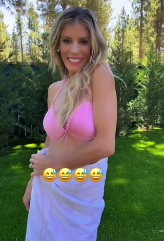 5. Titillating Rebecca Zamolo Shows Cleavage in Pink Bikini