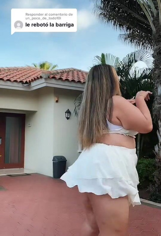 2. Maleja Rodriguez Looks Really Cute in White Crop Top while Twerking