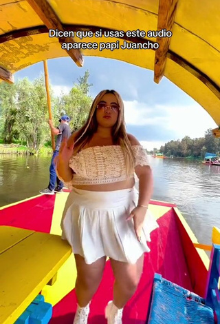 Amazing Maleja Rodriguez Shows Cleavage in Hot White Crop Top on a Boat