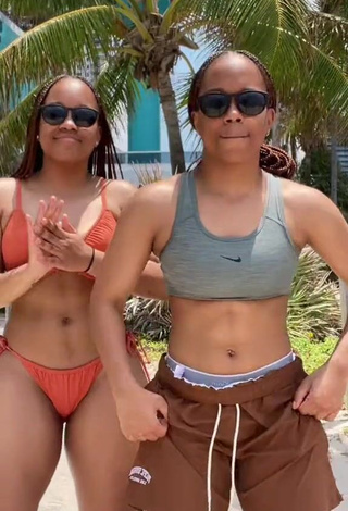 2. Sexy Treona & Trechelle Andino Shows Cleavage in Bikini