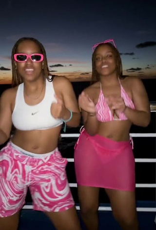 5. Luscious Treona & Trechelle Andino Shows Cleavage in Bikini Top while Twerking