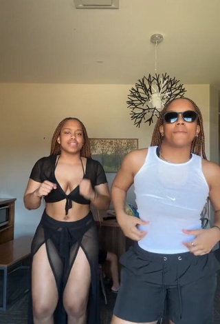 2. Luscious Treona & Trechelle Andino Shows Cleavage in Crop Top