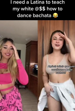 5. Seductive Star Abelar Shows Cleavage in Pink Crop Top