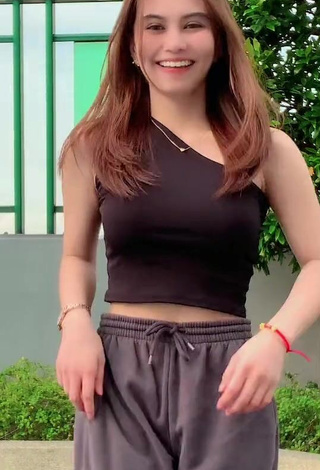 2. Luscious Vanessa Kate Alvarez in Black Crop Top