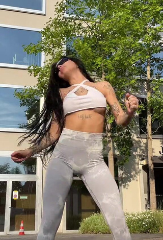 Really Cute Mirella xbadmix in a Street while Twerking without Bra (Underboob)