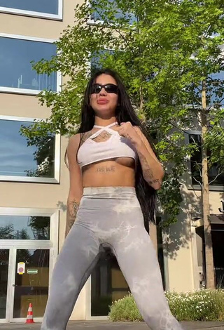 4. Really Cute Mirella xbadmix in a Street while Twerking without Bra (Underboob)