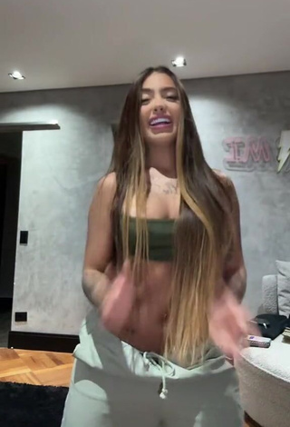 2. Mirella xbadmix Shows Cleavage in Alluring Crop Top