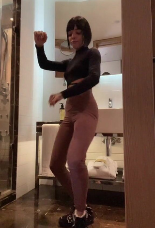 3. Hot Xinni Xinnita in Brown Leggings