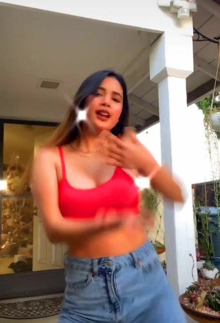 2. Sexy Sammie Rimando in Red Crop Top