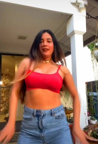 4. Sexy Sammie Rimando in Red Crop Top