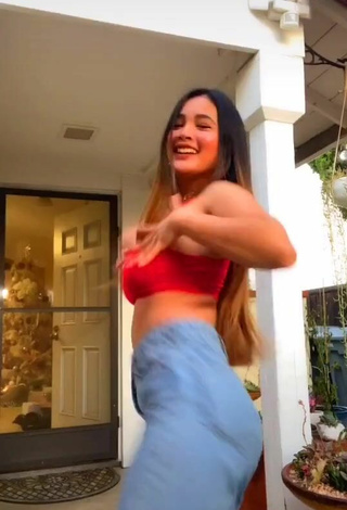 5. Sexy Sammie Rimando in Red Crop Top