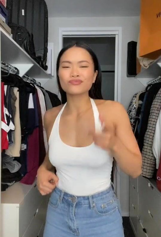 Sultry Sarah Magusara in White Top