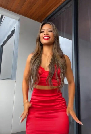 5. Sexy Sarah Magusara in Red Crop Top