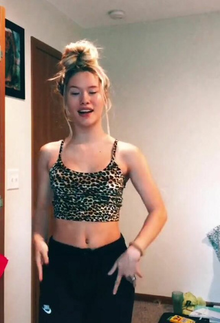 Luscious Skylar Budgett in Leopard Crop Top