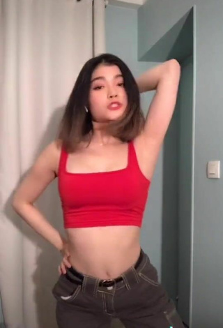 3. Luscious Tiffany Lukmantara in Red Crop Top