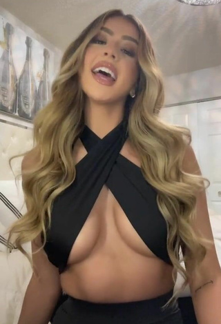 4. Sultry Tori Hubbard in Black Hot Top (Side Boob)