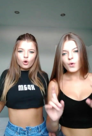 3. Luscious Tania & Nastia in Black Crop Top