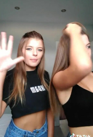 4. Luscious Tania & Nastia in Black Crop Top