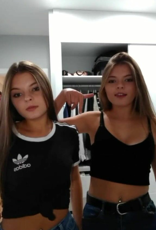 3. Titillating Tania & Nastia in Black Crop Top