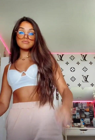 Sexy Universal Sam in White Crop Top