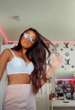 2. Sexy Universal Sam in White Crop Top