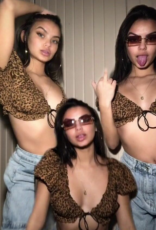 4. Luscious Xo.genna in Leopard Crop Top