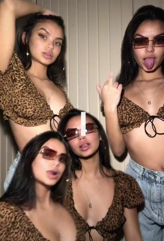 5. Luscious Xo.genna in Leopard Crop Top