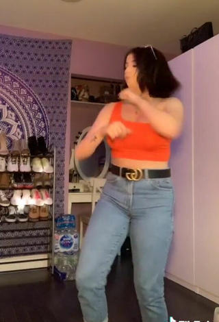 5. Bryanna Abbruzzo in Appealing Orange Crop Top